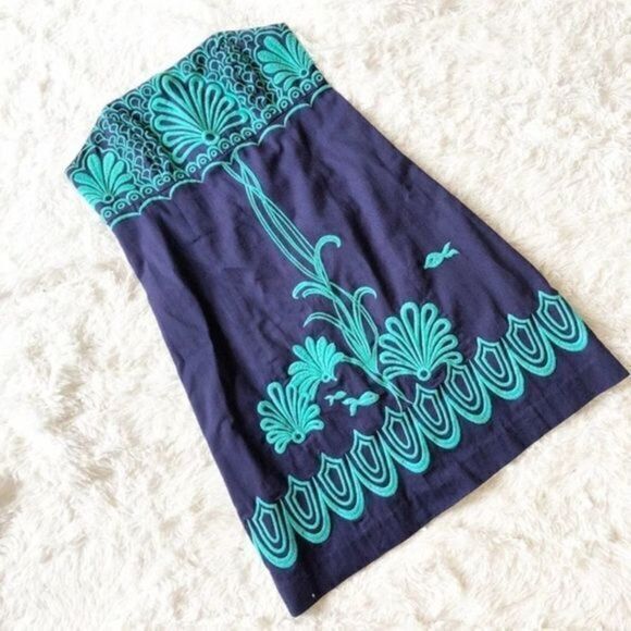 Lilly Pulitzer Bowen Embroidery Dress Navy